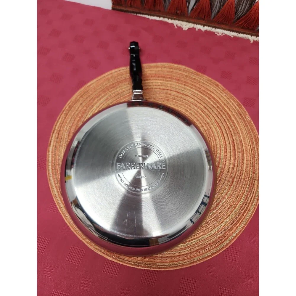 Farberware Classic Serial 10 Inch Frying Pan/Skillet Stainless Steel New No Box